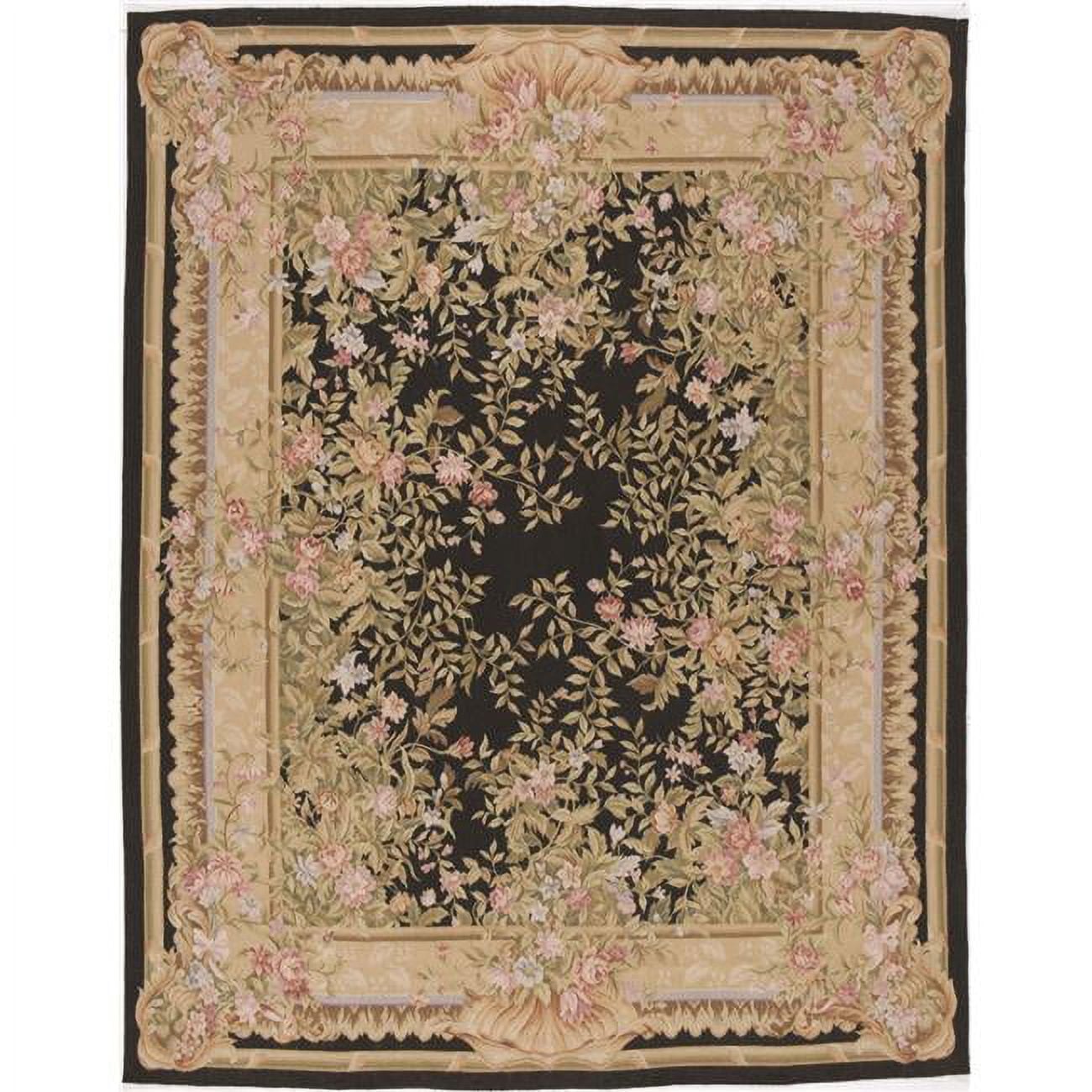 Marse Flat Woven Area Rug - Black - 12 x 24 ft.