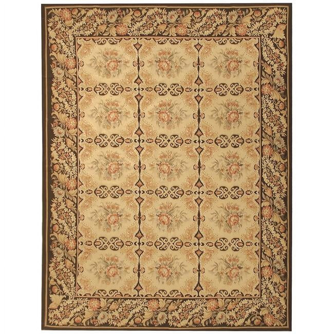 6 x 9 ft. Avignon Flat Woven Area Rug - Gold & Brown