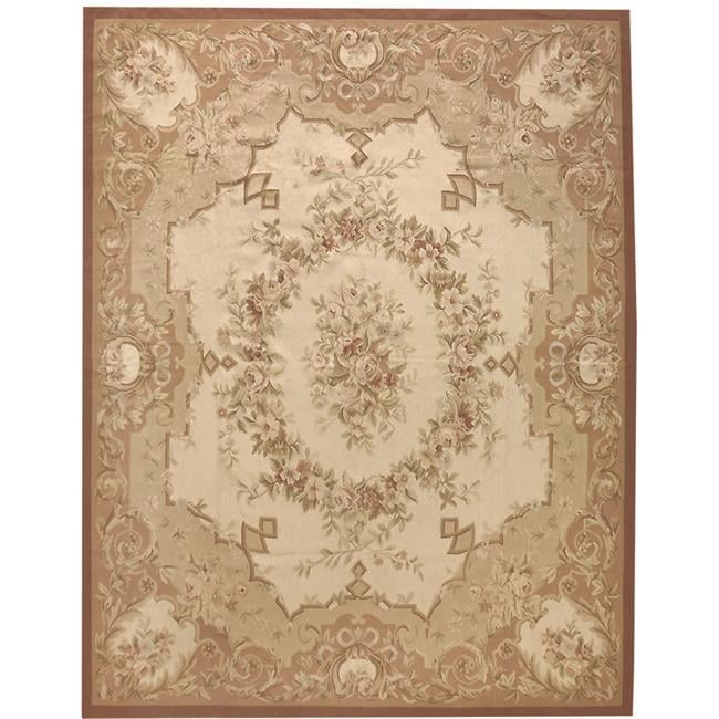6 x 9 ft. Chalo Flat Woven Area Rug - Cream & Rose