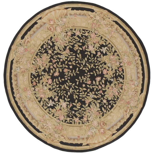 Picture of Aubusson Weave 973260 12 x 12 ft. Marse Flat Woven Round Area Rug, Black