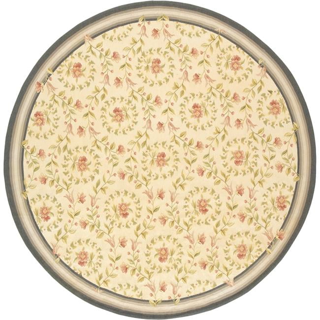 Picture of Aubusson Weave 973261 6 x 6 ft. Rouen Flat Woven Round Area Rug, Ivory
