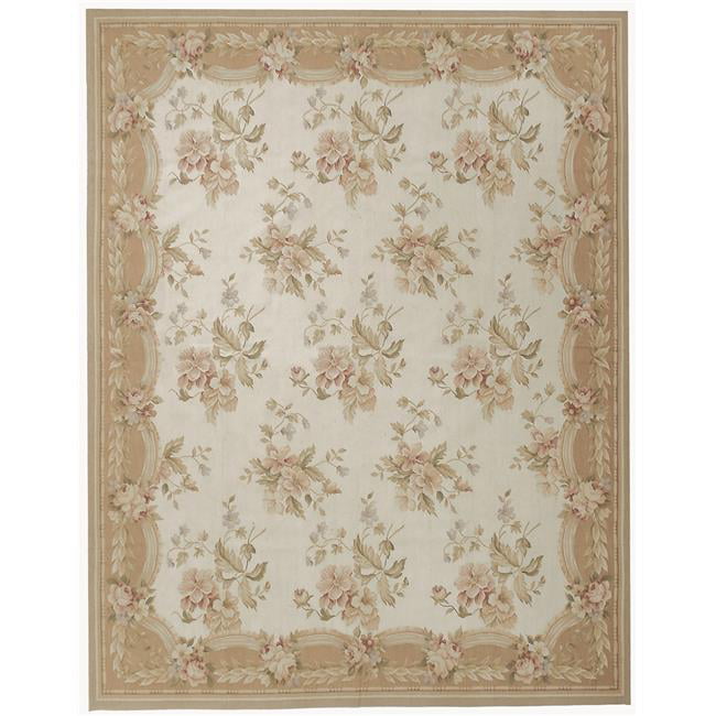 Belfort Flat Woven Area Rug - Ivory & Peach - 3 x 5 ft.