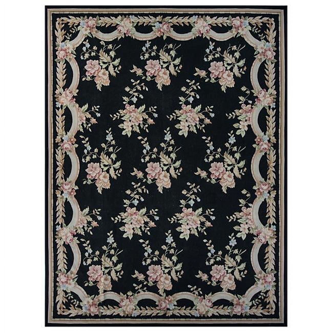 Belfort Flat Woven Area Rug - Black & Black - 9 x 12 ft.