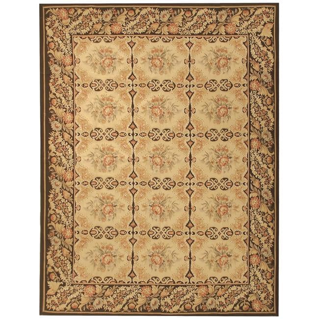 6 x 9 ft. Avignon Flat Woven Area Rug - Gold & Brown