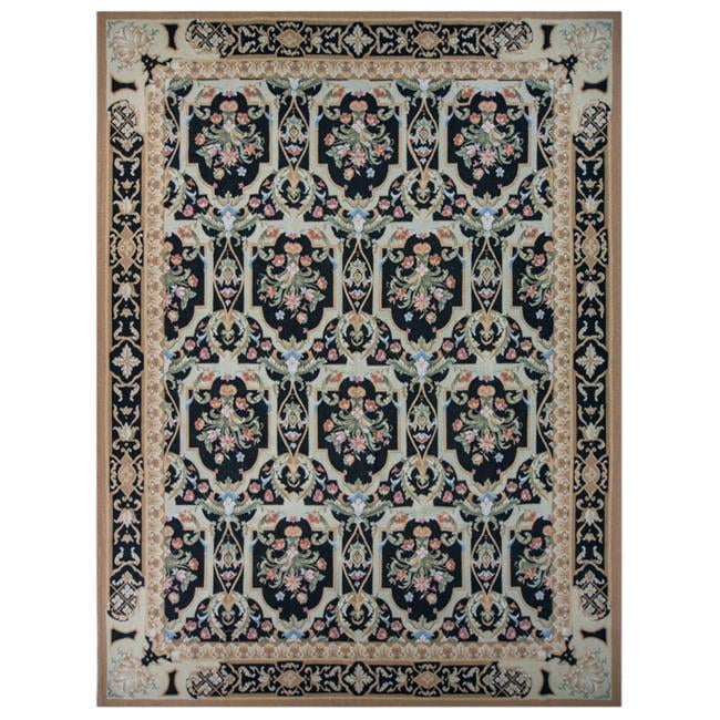 9 x 12 ft. Savoie Flat Woven Area Rug - Black