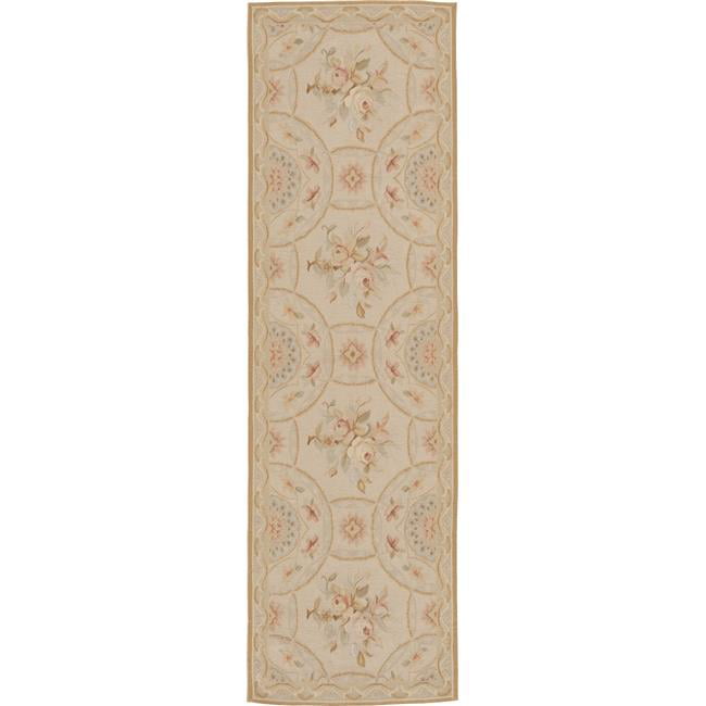 2 ft. 6 in. x 6 ft. 2 in. Relms Flat Woven Area Rug - Ivory & Gold