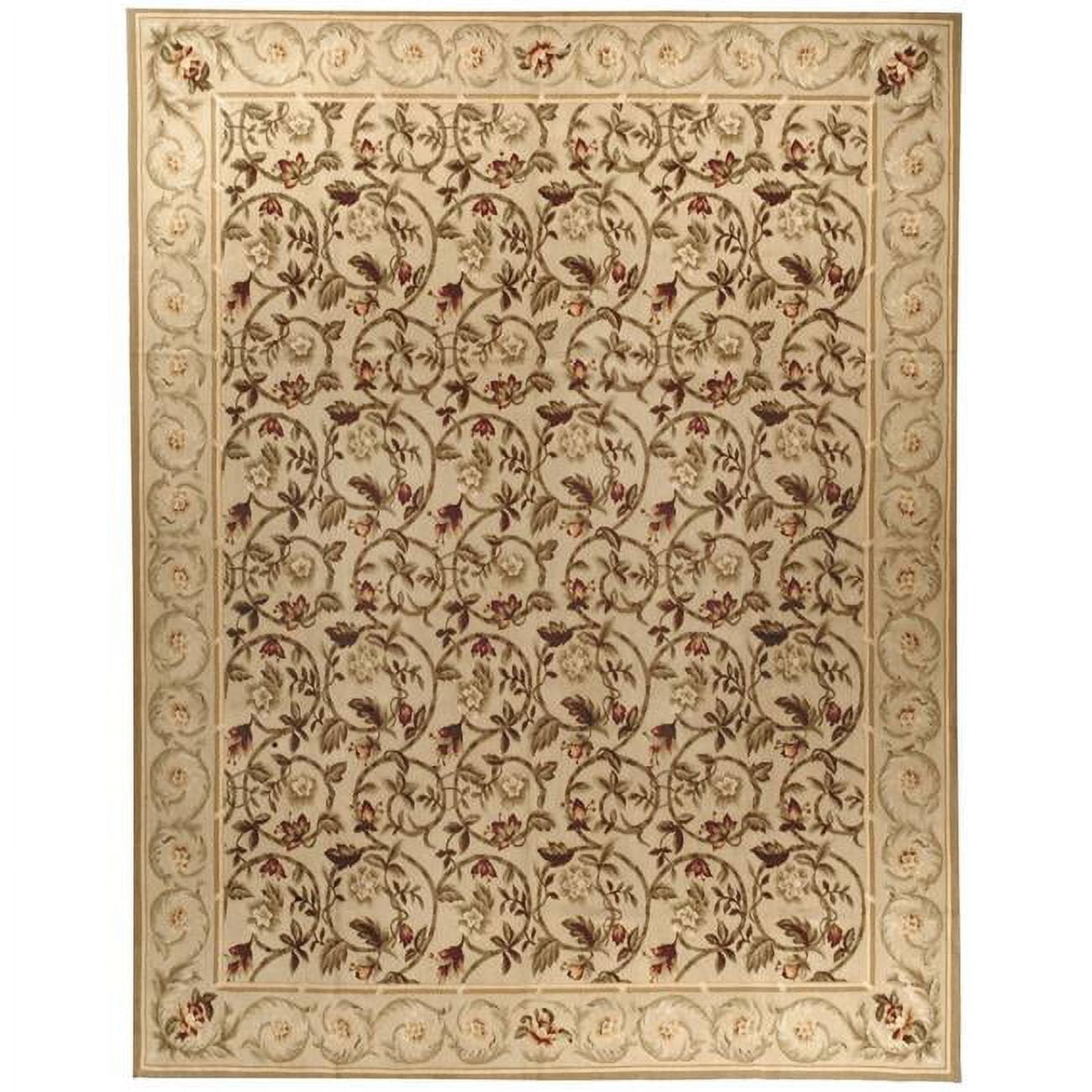 Durham Flat Woven Area Rug - Beige & Green - 6 ft. x 9 ft. 1 in.
