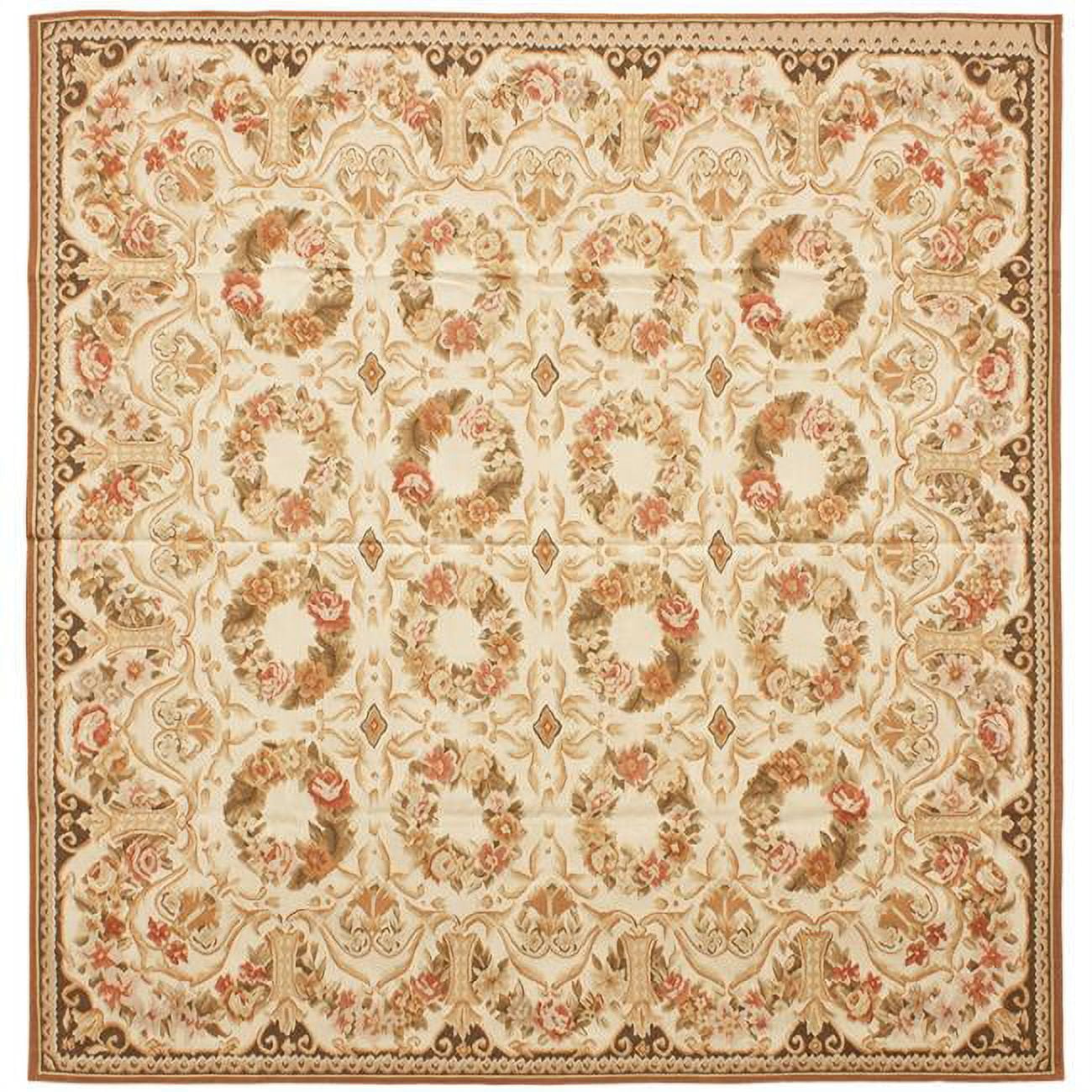 Picture of Aubusson Weave 973519 6 x 6 ft. Bayonne Flat Woven Round Area Rug, Cream