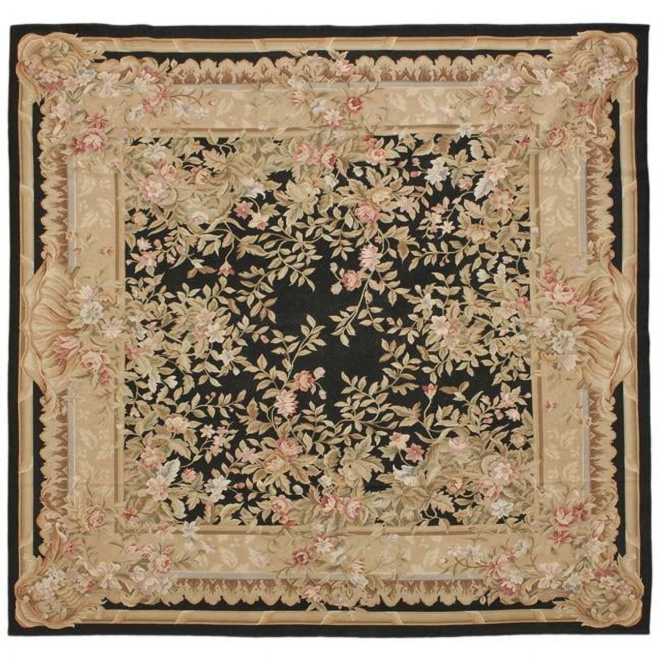 14 ft. 2 in. x 14 ft. Marse Flat Woven Square Area Rug - Black