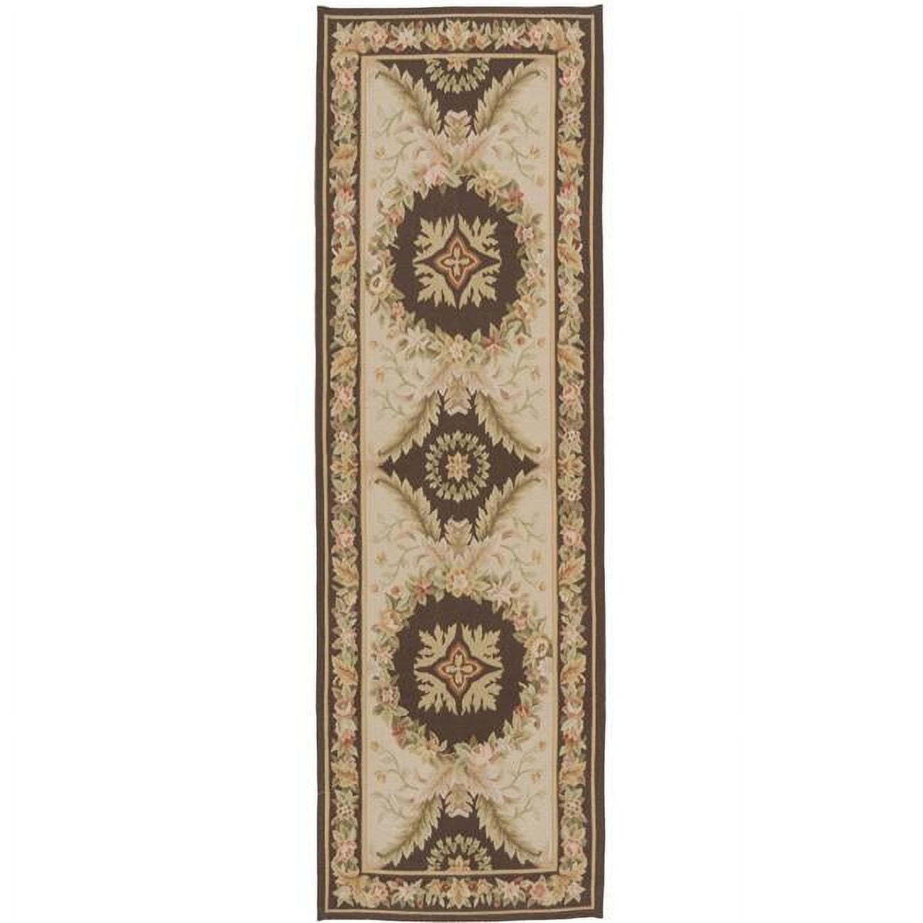 3 ft. 6 in. x 8 ft. Gueret Flat Woven Area Rug - Pink & Brown