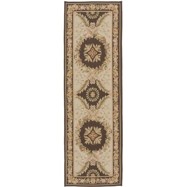 Gueret Flat Woven Area Rug - Pink & Brown