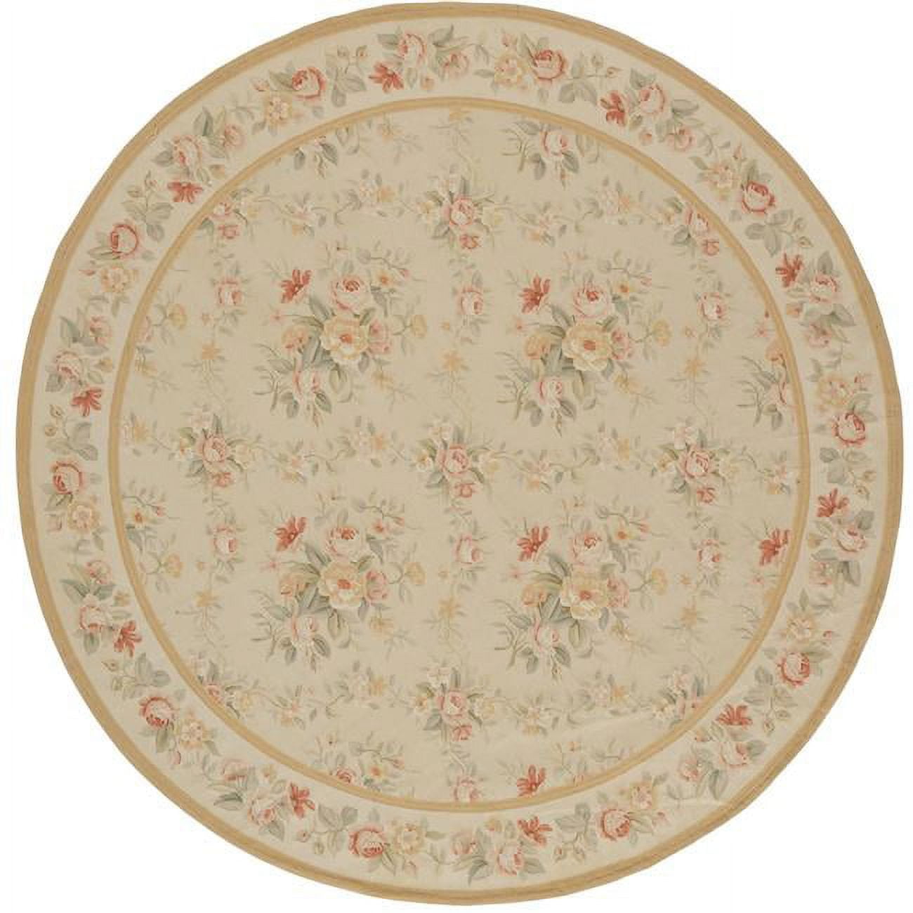 Picture of Aubusson Weave 973978 6 x 6 ft. Niort Flat Woven Round Area Rug&#44; Cream & Cream
