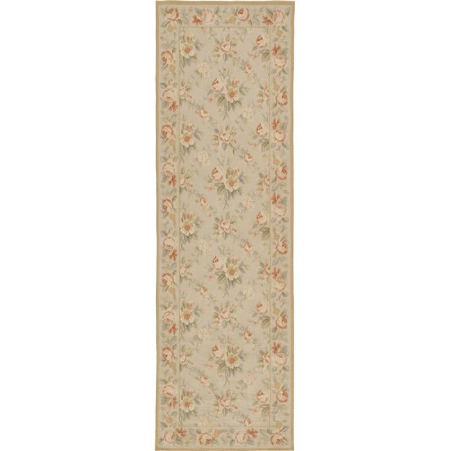 2 ft. 6 in. x 12 ft. Niort Flat Woven Area Rug - Cream & Cream