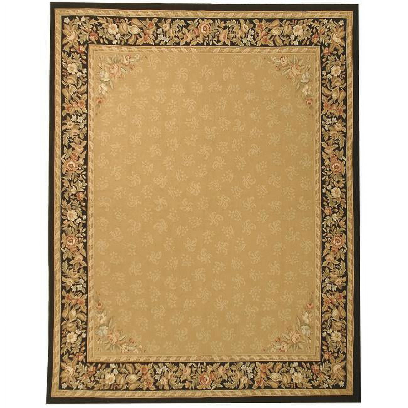 14 x 28 ft. Rennes Flat Woven Area Rug - Gold & Black