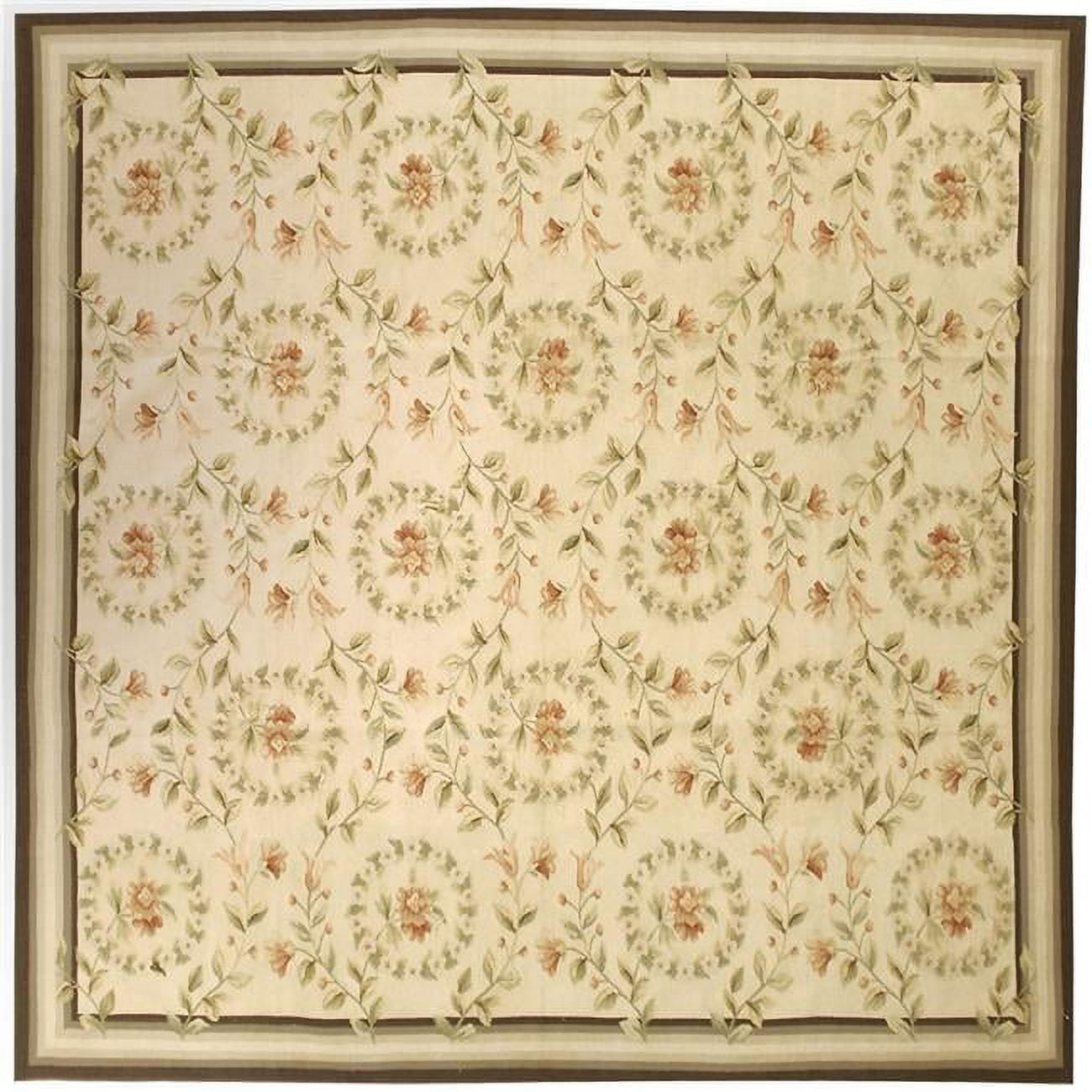 8 x 8 ft. Rouen Flat Woven Square Area Rug - Ivory