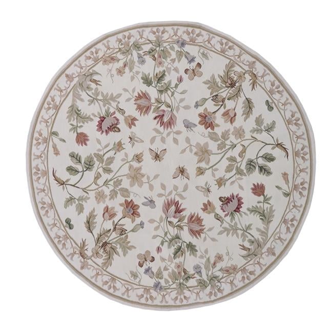 8 x 8 ft. Valence Flat Woven Round Area Rug - Light Green