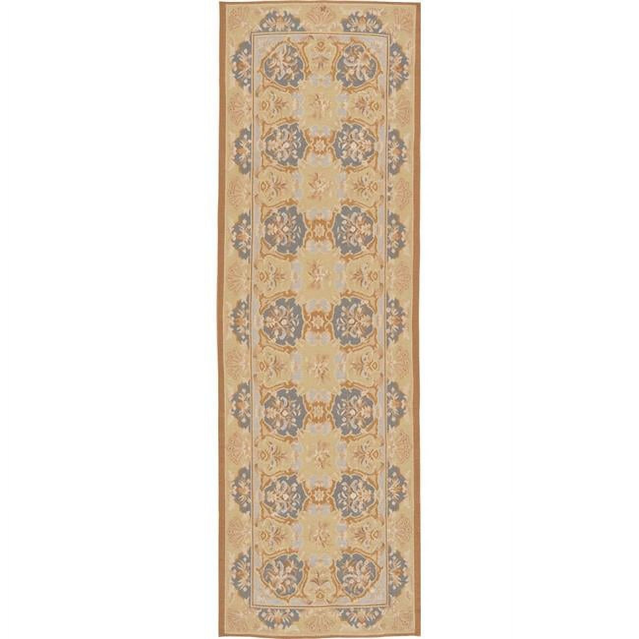 2 ft. 6 in. x 6 ft. Etien Flat Woven Area Rug - Ivory & Blue