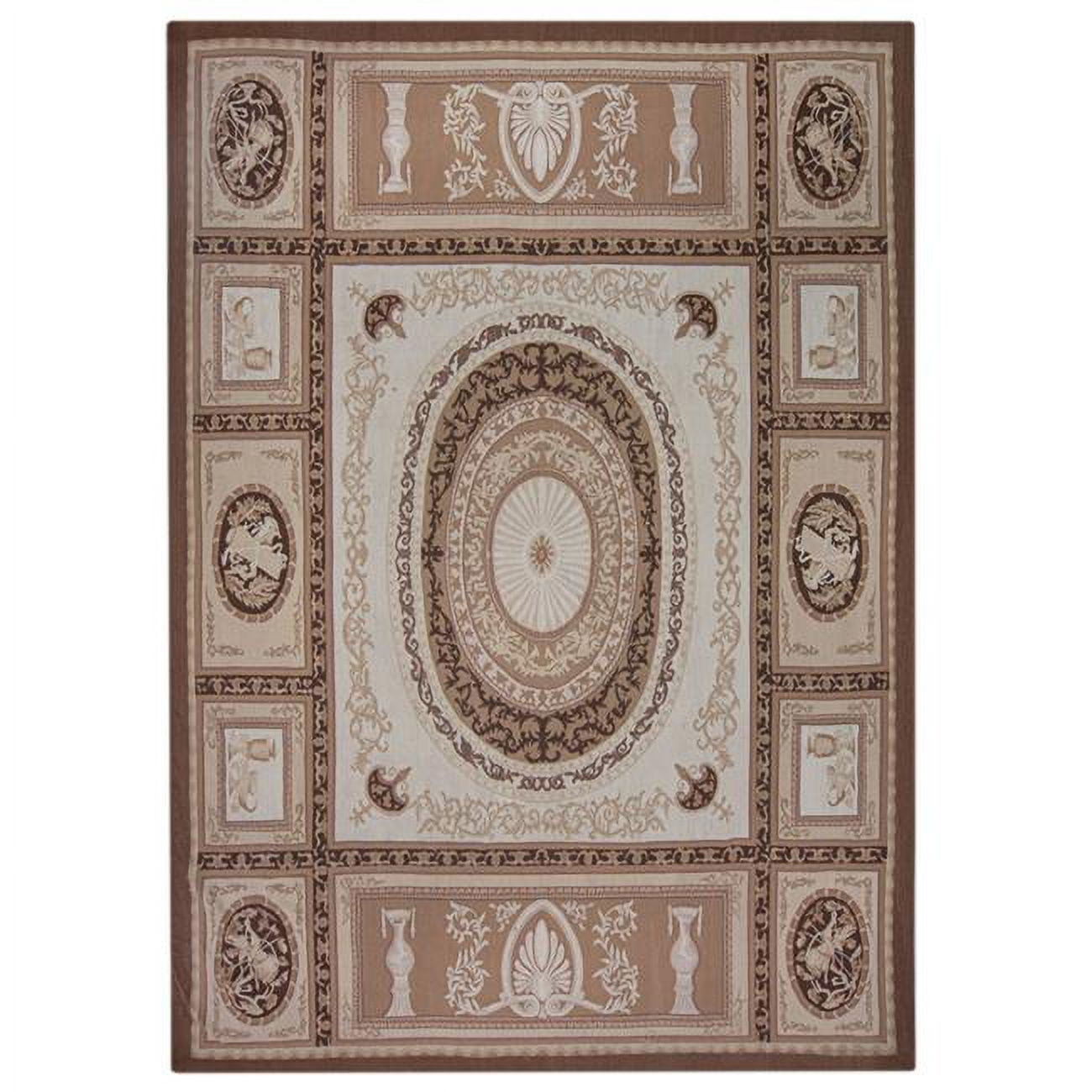 7 ft. 8 in. x 10 ft. 6 in. Ab005 Flat Woven Area Rug - Brown