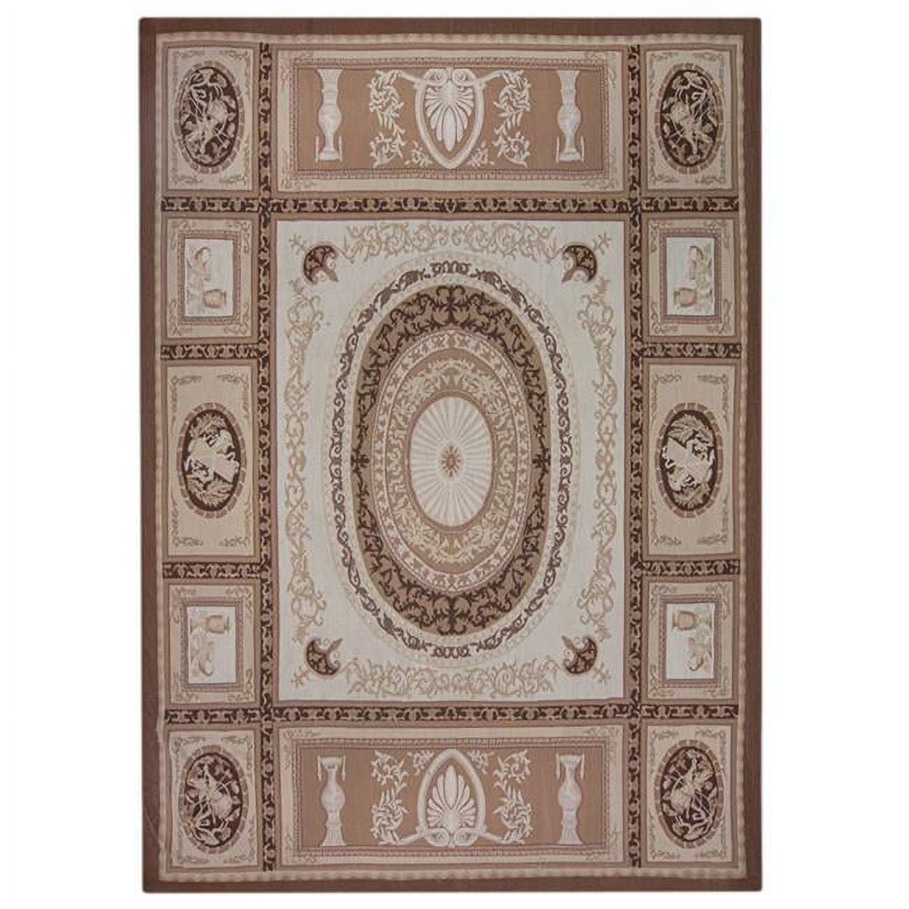 10 ft. 6 in. x 13 ft. 8 in. Ab005 Flat Woven Area Rug - Brown