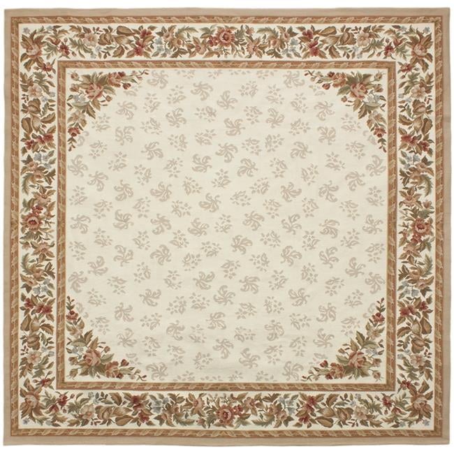 Rennes Flat Woven Square Area Rug - Ivory & Ivory - 12 x 12 ft.