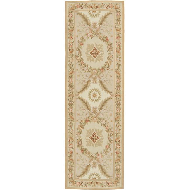 2 ft. 6 in. x 12 ft. Gueret Flat Woven Area Rug - Pink & Cream