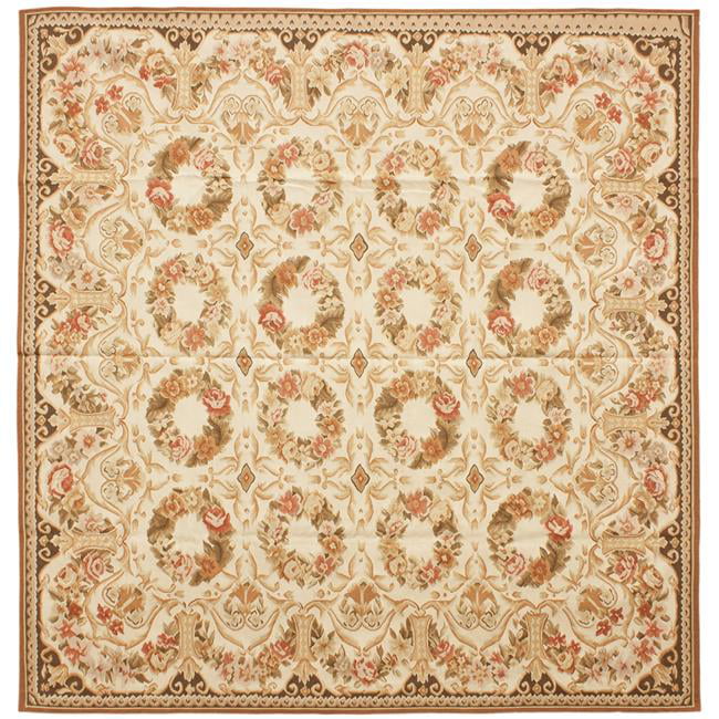 Bayonne Flat Woven Square Area Rug - Cream - 12 x 12 ft.