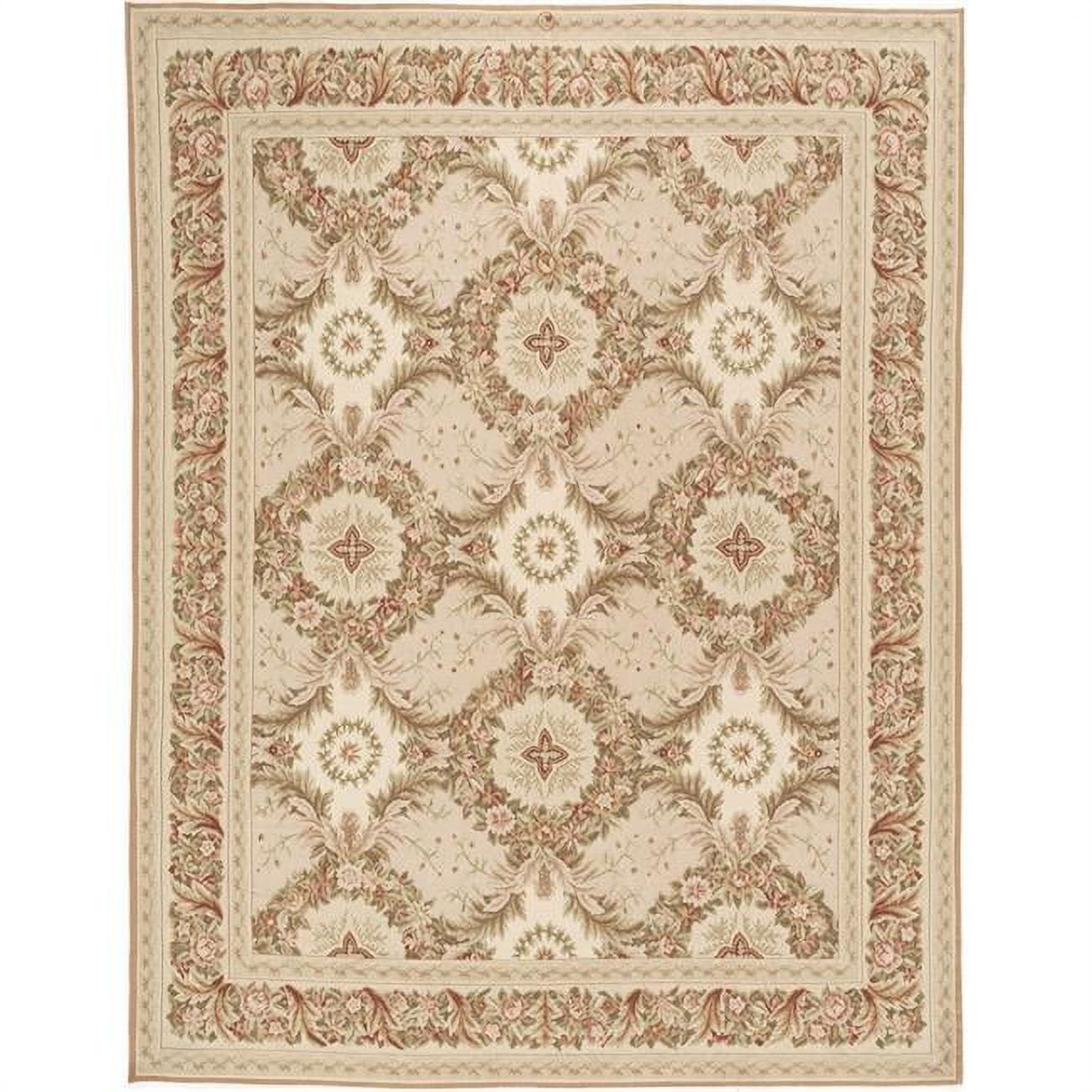 6 x 9 ft. Gueret Flat Woven Area Rug - Pink & Cream