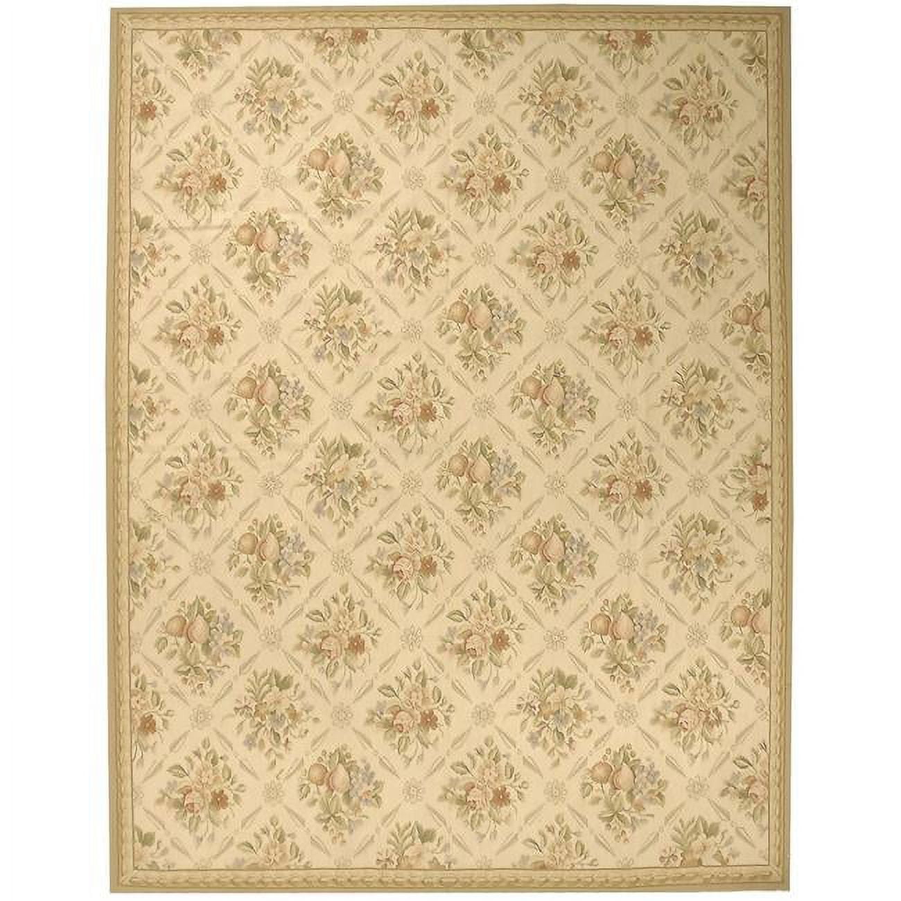 9 x 12 ft. Arras Flat Woven Area Rug - Ivory & Beige