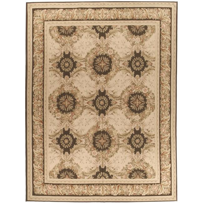 Gueret Flat Woven Area Rug - Pink & Brown - 14 x 28 ft.