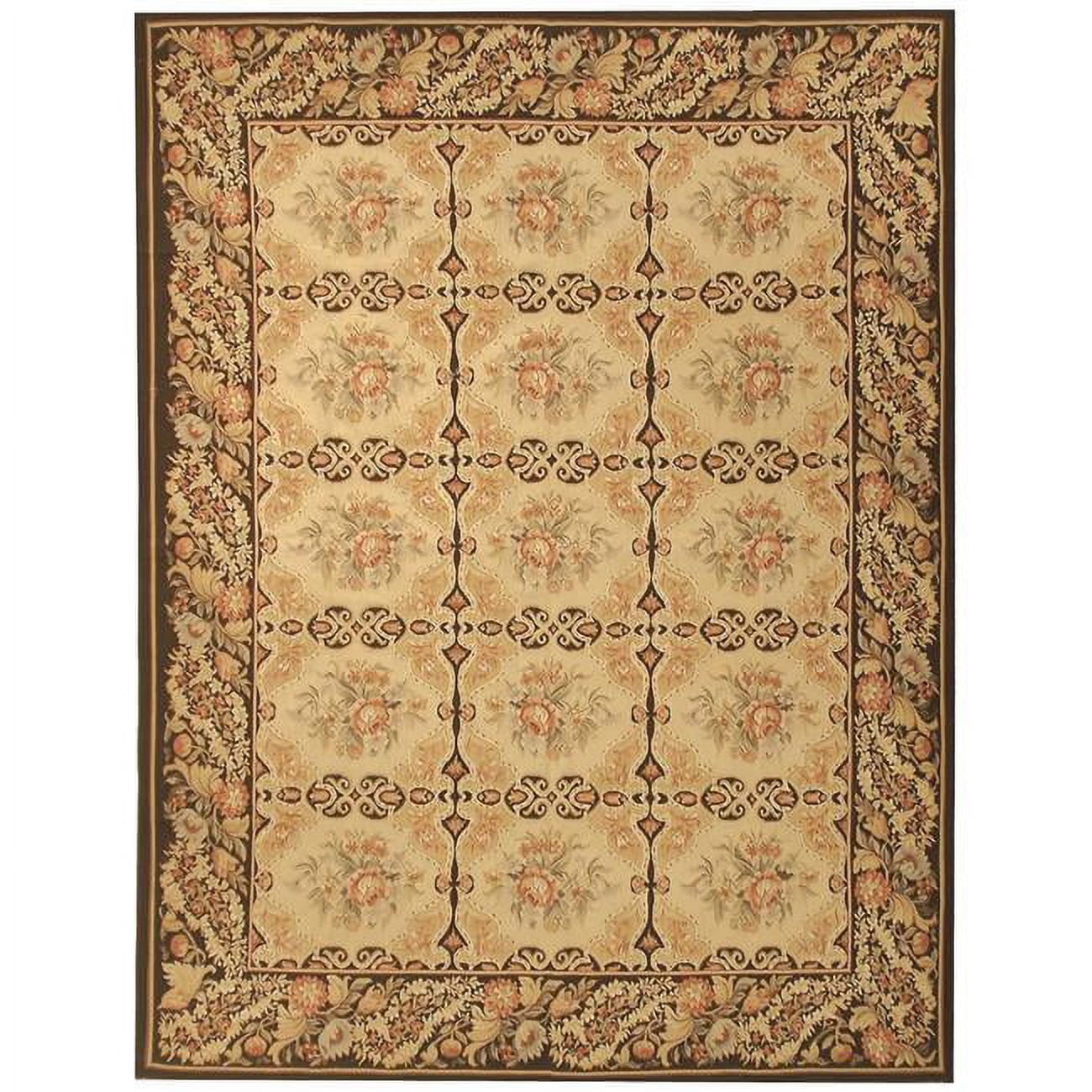 4 x 6 ft. Avignon Flat Woven Area Rug - Gold & Dark Brown