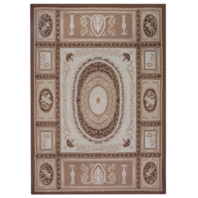 10 ft. 8 in. x 13 ft. 9 in. Ab005 Flat Woven Area Rug - Brown