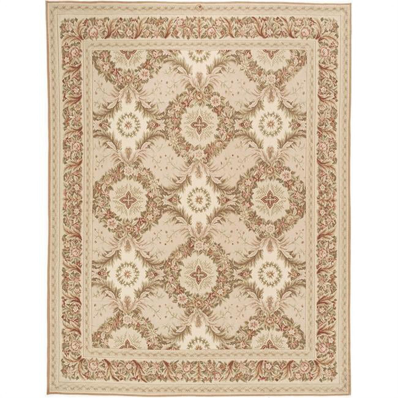 4 x 6 ft. Gueret Flat Woven Area Rug - Pink & Cream