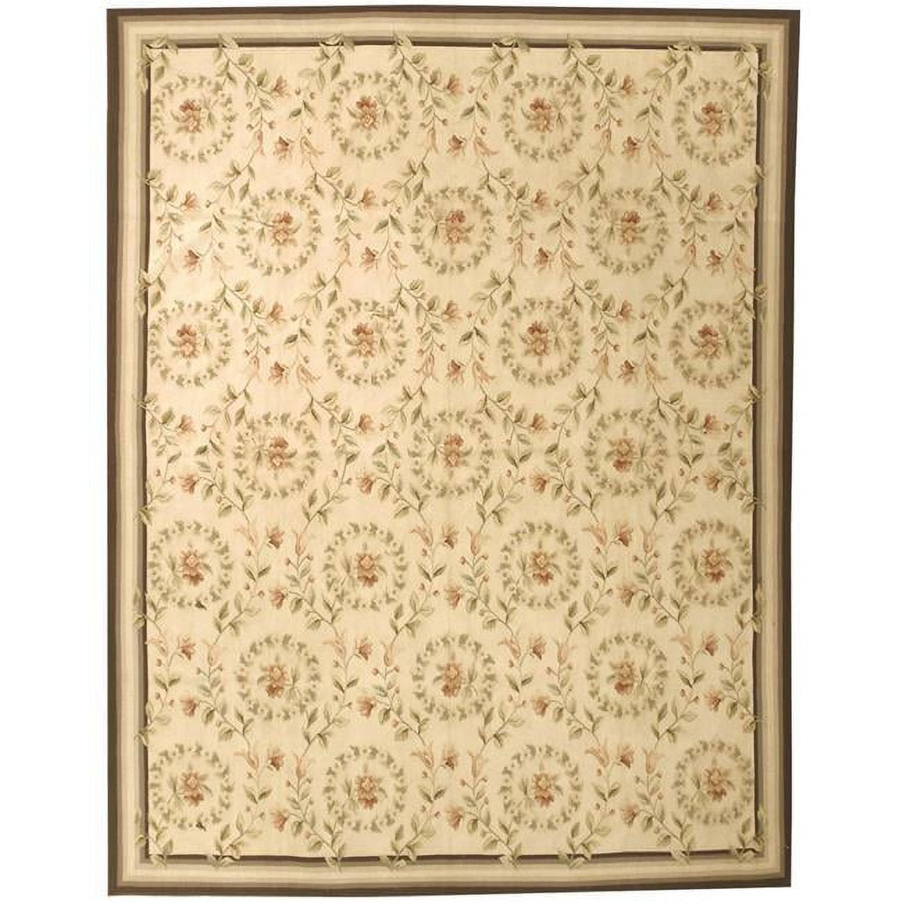 982565 4 x 6 ft. Rouen Flat Woven Area Rug, Ivory