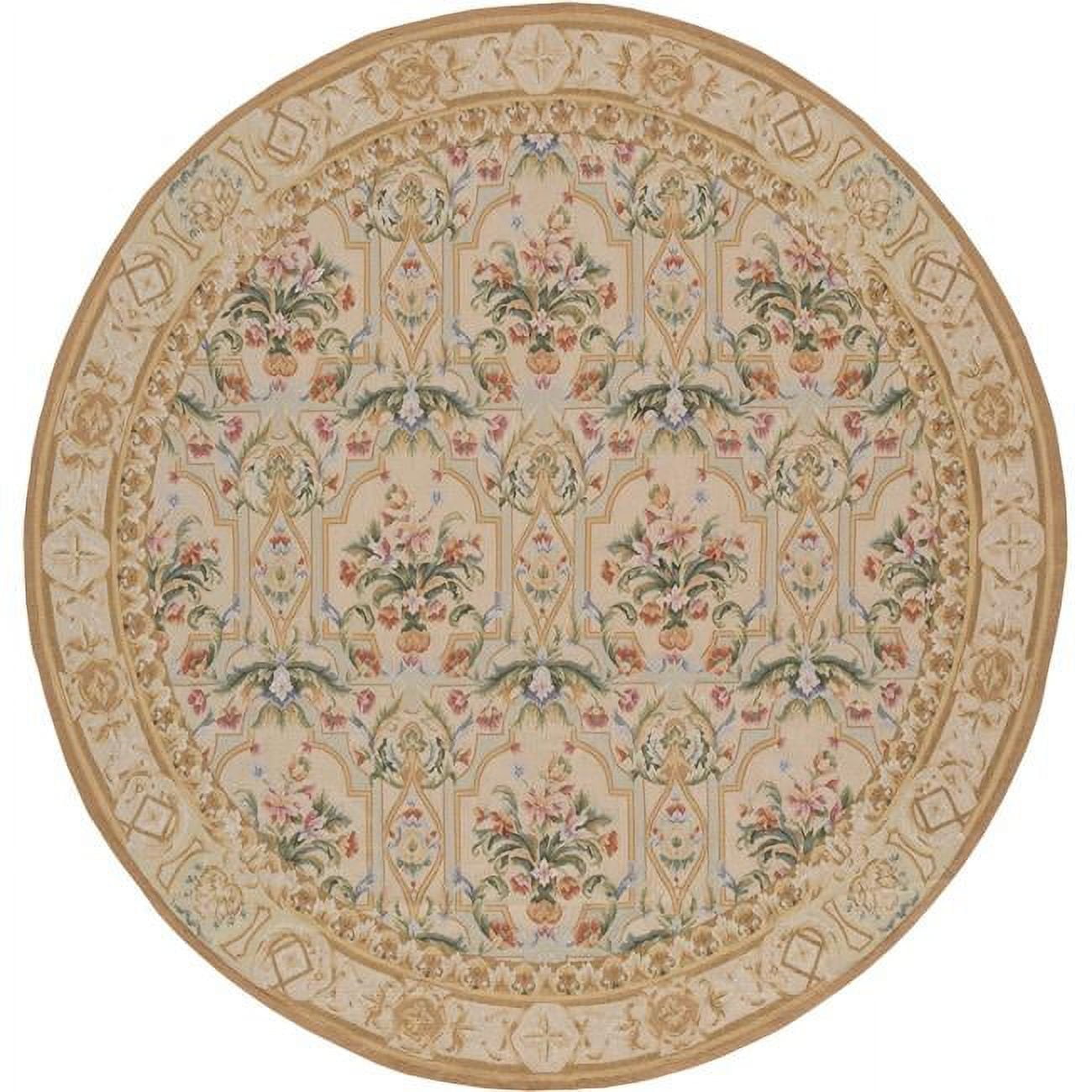 14 x 14 ft. Savoie Flat Woven Round Area Rug - Cream