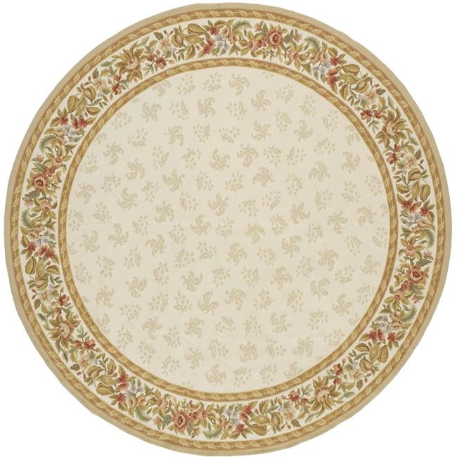 982598 12 x 12 ft. Rennes Flat Woven Round Area Rug, Ivory & Ivory