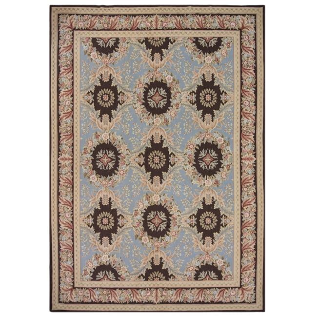 Gueret Flat Woven Area Rug - Blue & Brown - 9 x 12 ft.
