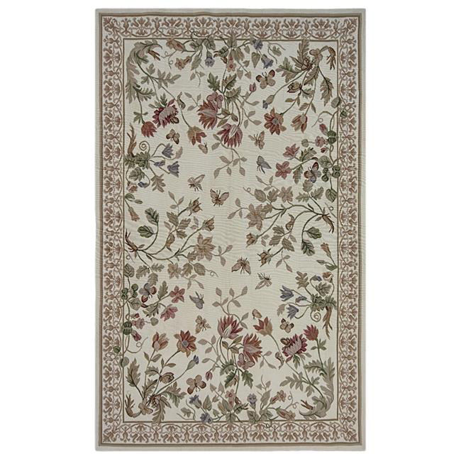 Valence Flat Woven Area Rug - Ivory - 8 x 10 ft.