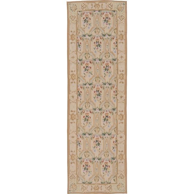 2 ft. 6 in. x 12 ft. Savoie Flat Woven Area Rug - Cream