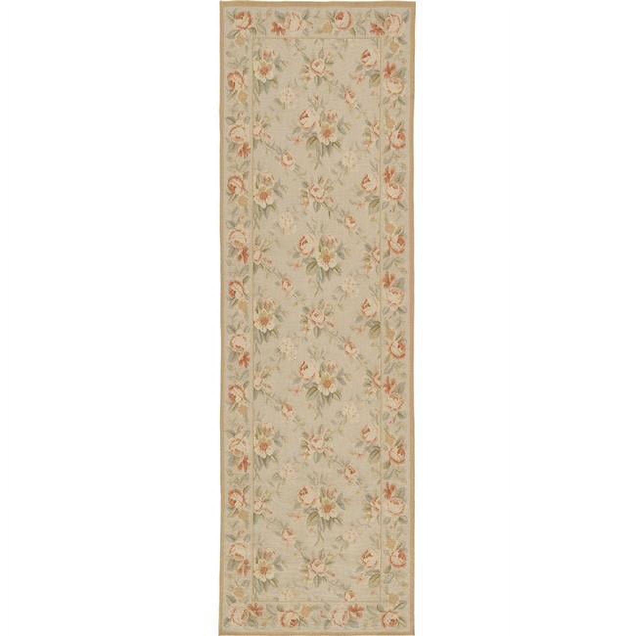2 ft. 6 in. x 8 ft. Niort Flat Woven Area Rug - Cream & Cream