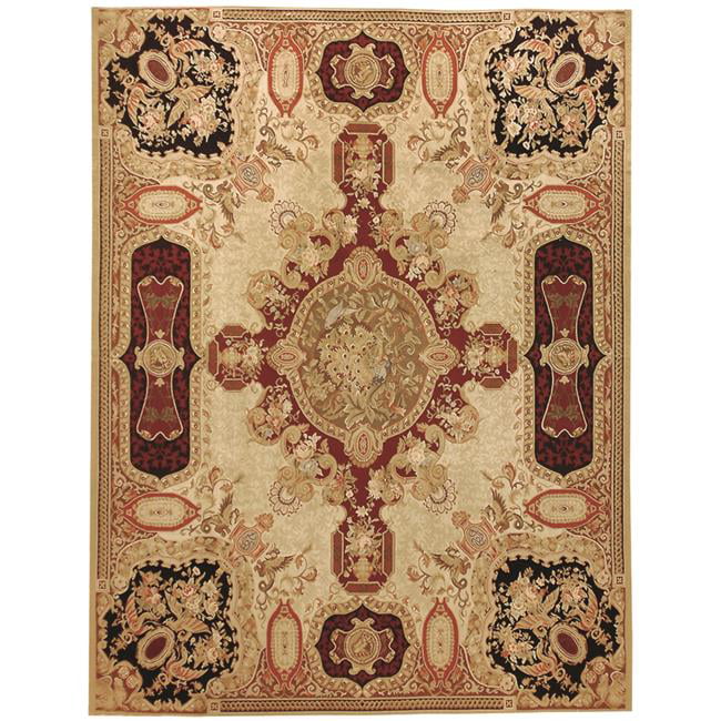 14 x 28 ft. Louis XV Flat Woven Area Rug - Gold & Black