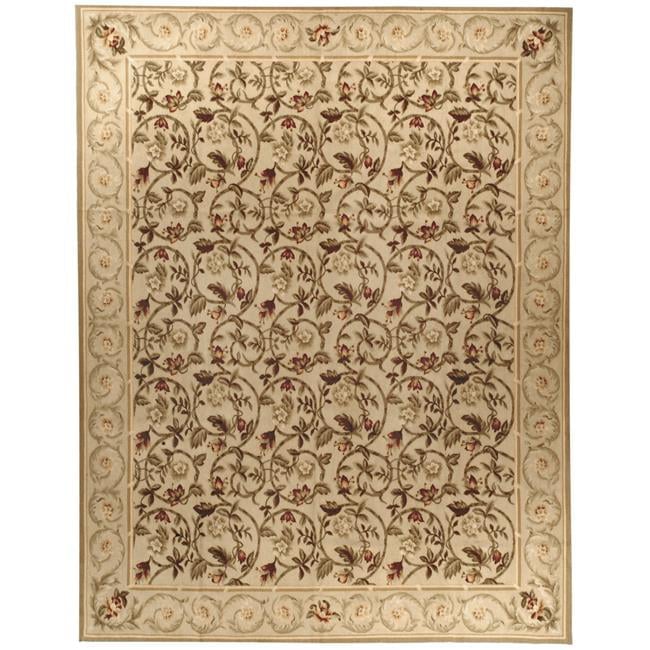 Durham Flat Woven Area Rug - Beige & Green - 9 x 12 ft.