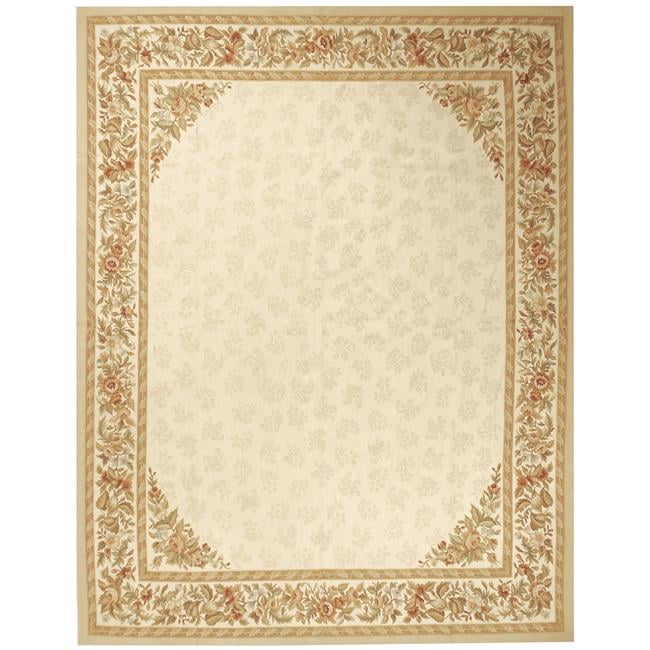 Rennes Flat Woven Area Rug - Ivory & Ivory - 9 x 12 ft.