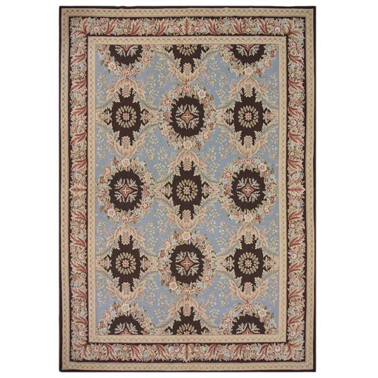 Gueret Flat Woven Area Rug - Blue & Brown - 10 x 14 ft.