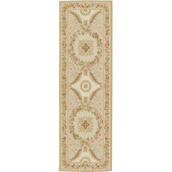2 ft. 6 in. x 8 ft. Gueret Flat Woven Area Rug - Pink & Cream