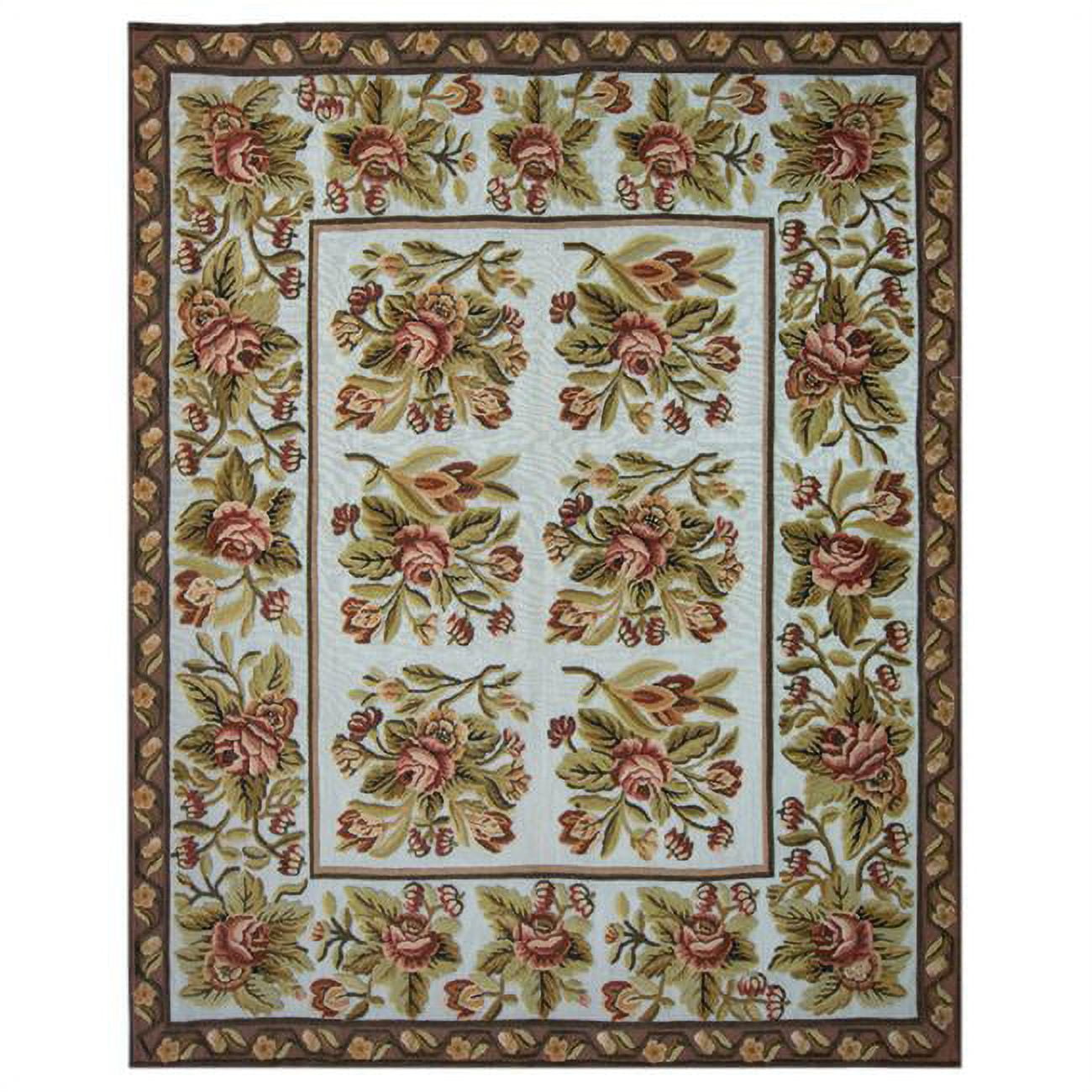 982995 8 x 10 ft. Taipe Flat Woven Area Rug, Beige & Brown