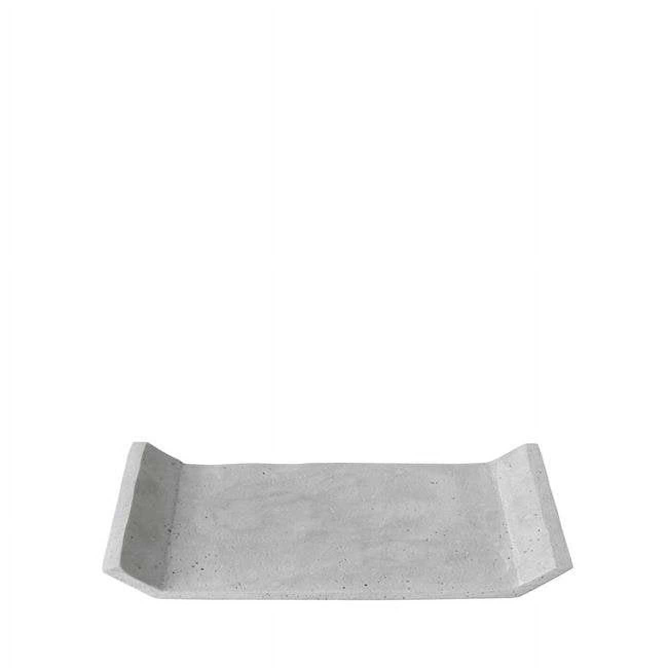 Picture of Blomus 65771 12 x 8 in. Moon Decorative Polystone Tray&#44; Light Grey