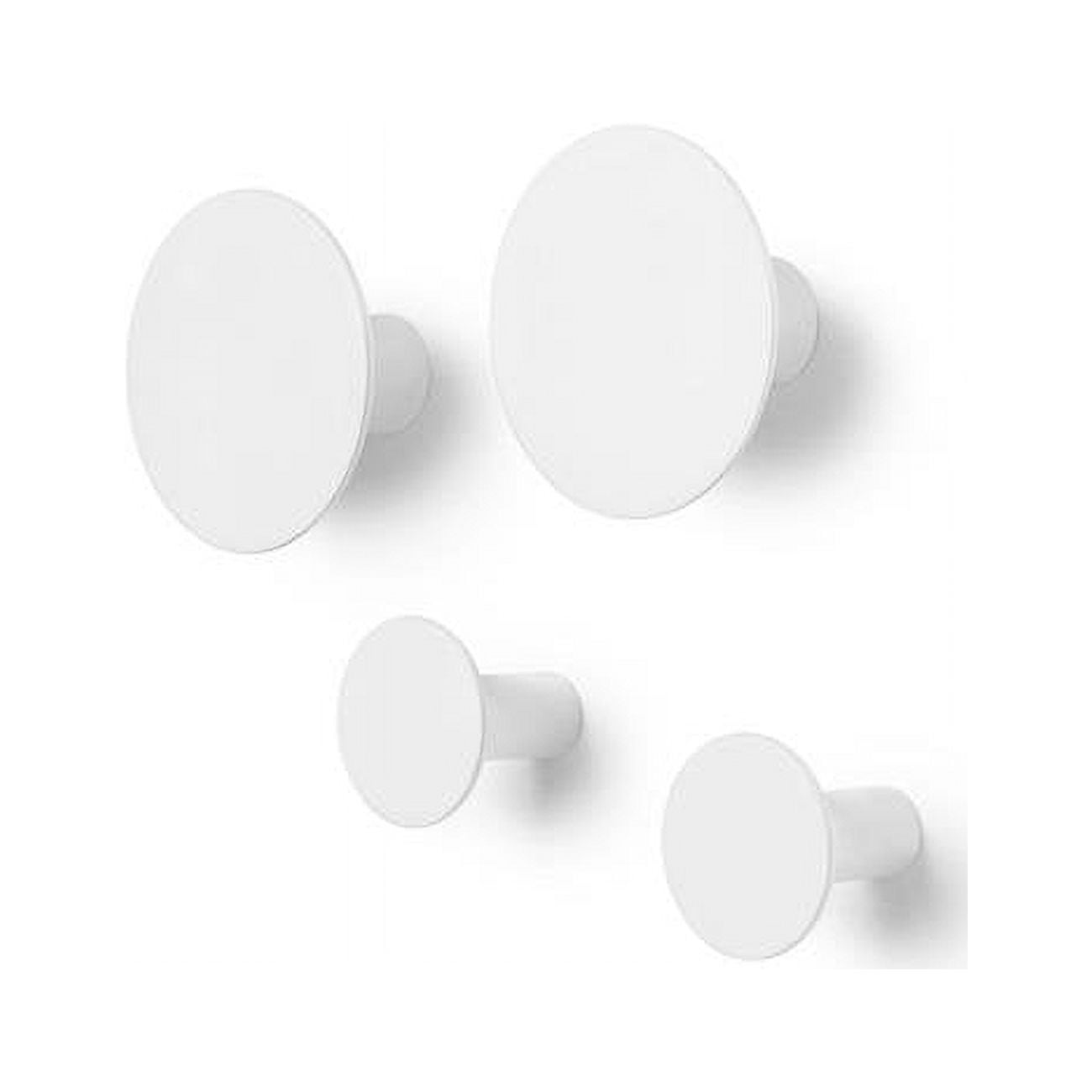 Ponto Wall Hooks, Lily White - Pack of 4