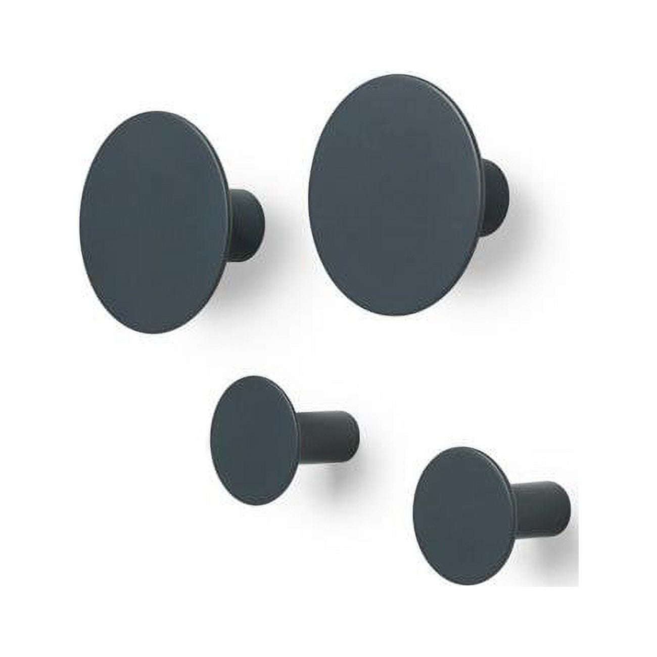 Ponto Wall Hooks, Gunmetal - Pack of 4