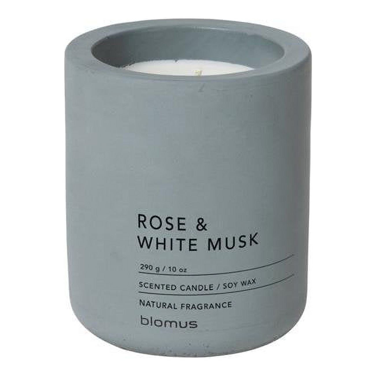 Fragra Candle Large Flintstone with Rose & White Musk Scent