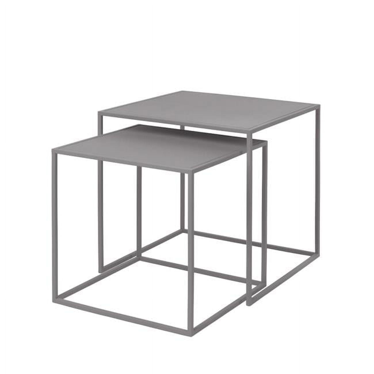 65989 Fera Mourning Dove Side Table, Grey - Set of 2